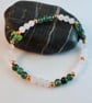 Moss Agate And Rose Quartz Bracelet With Swarovski Butterfly - Handmade In Devon - Image 8