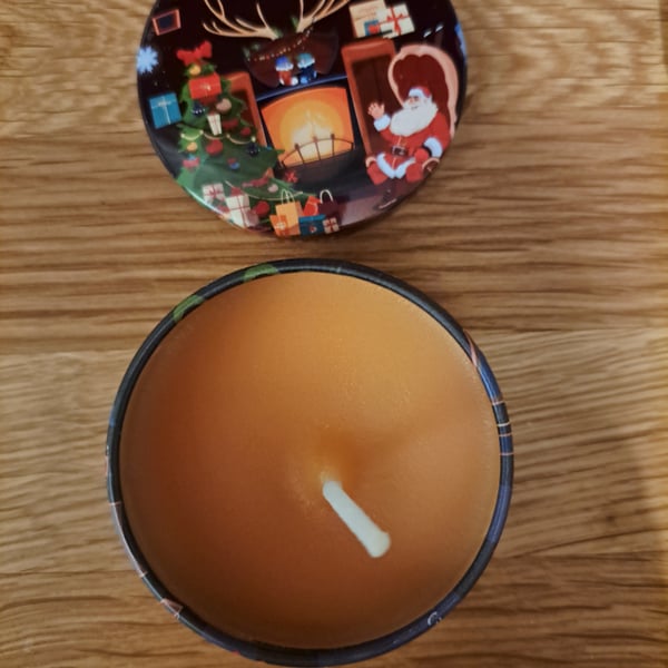 Set of 4 Handmade Beeswax Candles – Natural Scents, Christmas Gift, Eco-Friendly