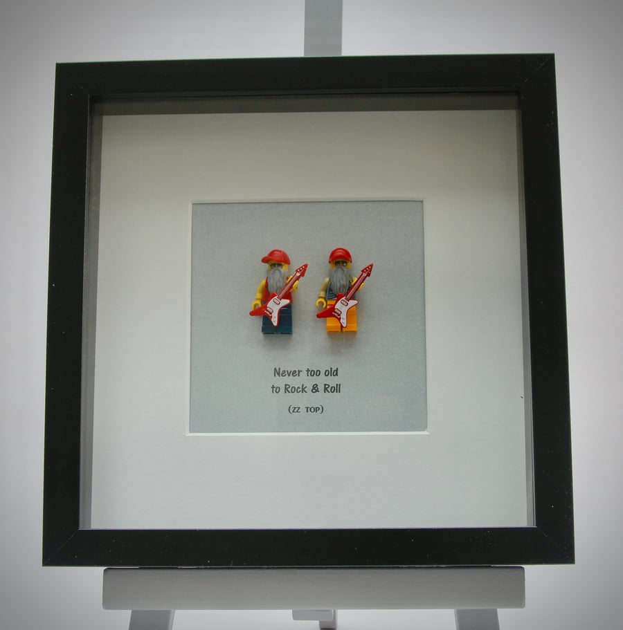 ZZ Top custom mini Figure framed picture 