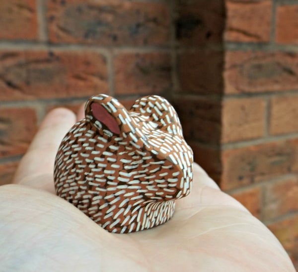 The Rabbit Painted Abstract Animal Miniature 