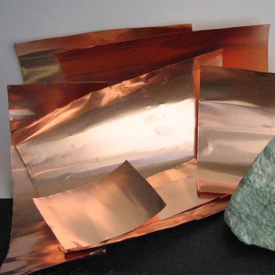 Copper Sheet Offcuts for Jewellery and Repousse Crafts