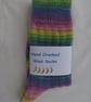 Hand-cranked Knitted Ribbed Wool Socks Size 6 to 7 - Image 5