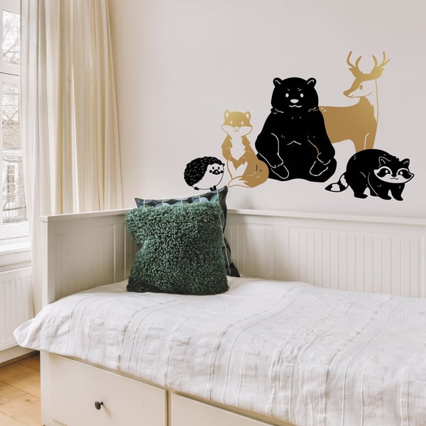Woodland Animal Wall Stickers Rustic Woodland Forest Themed Home Decor Forest