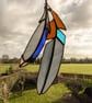 Stained Glass Pattern for a Pair of Feathers, Beginner PDF Digital File - Image 4