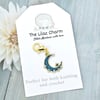Turquoise Crescent Stitch Marker