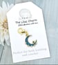 Turquoise Crescent Stitch Marker - Image 1
