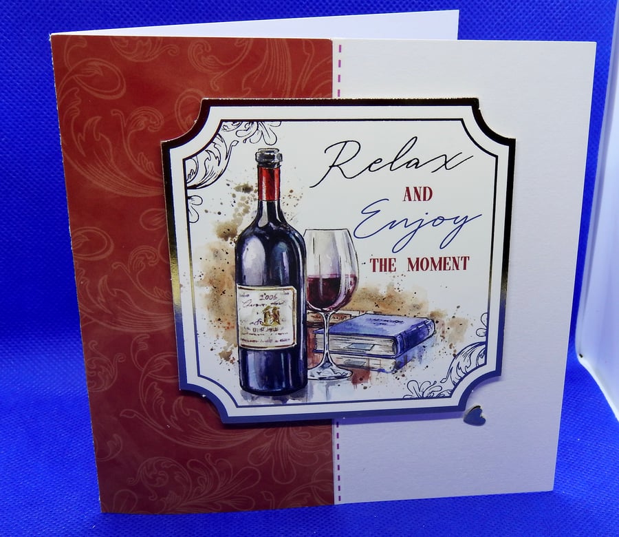 Relax and enjoy wine card 