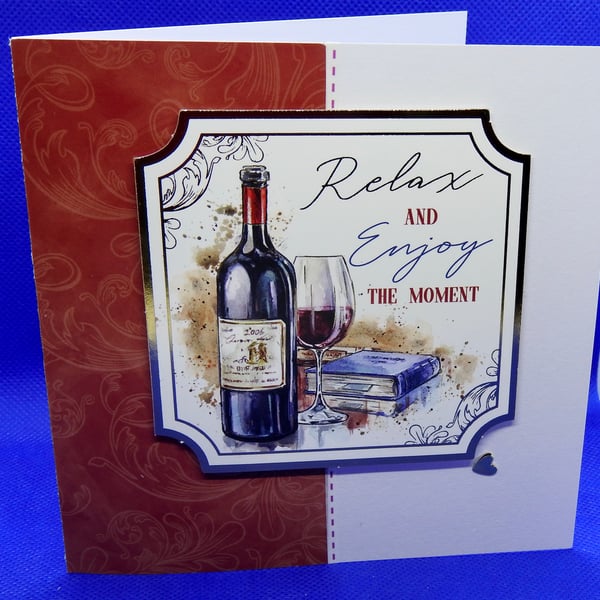 Relax and enjoy wine card 