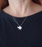 Recycled Sterling Silver Rhino Pendant Necklace – Safari Animal Jewellery - Image 4