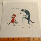 Red Riding Hood fabric panel for craft use
