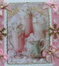 Hand Crafted Decoupage Chistmas Card - Merry Christmas (3345) Marshmallow Treats