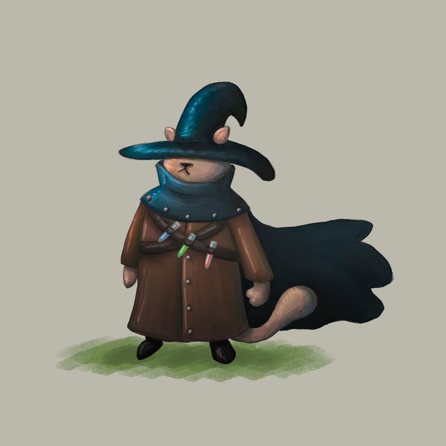 Cat Wizard Art Print