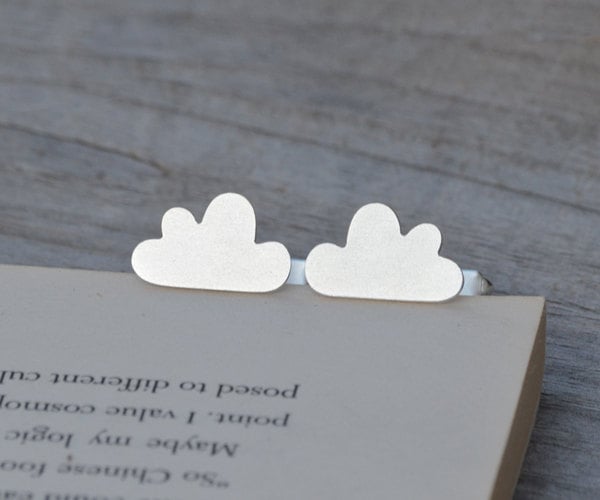 Fluffy Cloud Cufflinks In Solid Sterling Silver