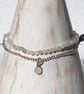 Over the Moon - Sterling Silver & Moonstone beaded bracelet stack - Image 1