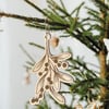 Mistletoe Ornament - Cute Rustic Wooden Ornament, Mistletoe Bauble Christmas 