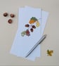 Acorns and Oak Leaves Autumnal Greetings Card