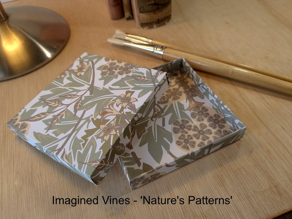 A Handmade Ultra-thin Gift Box - Imagined Vines 'Nature's Patterns'