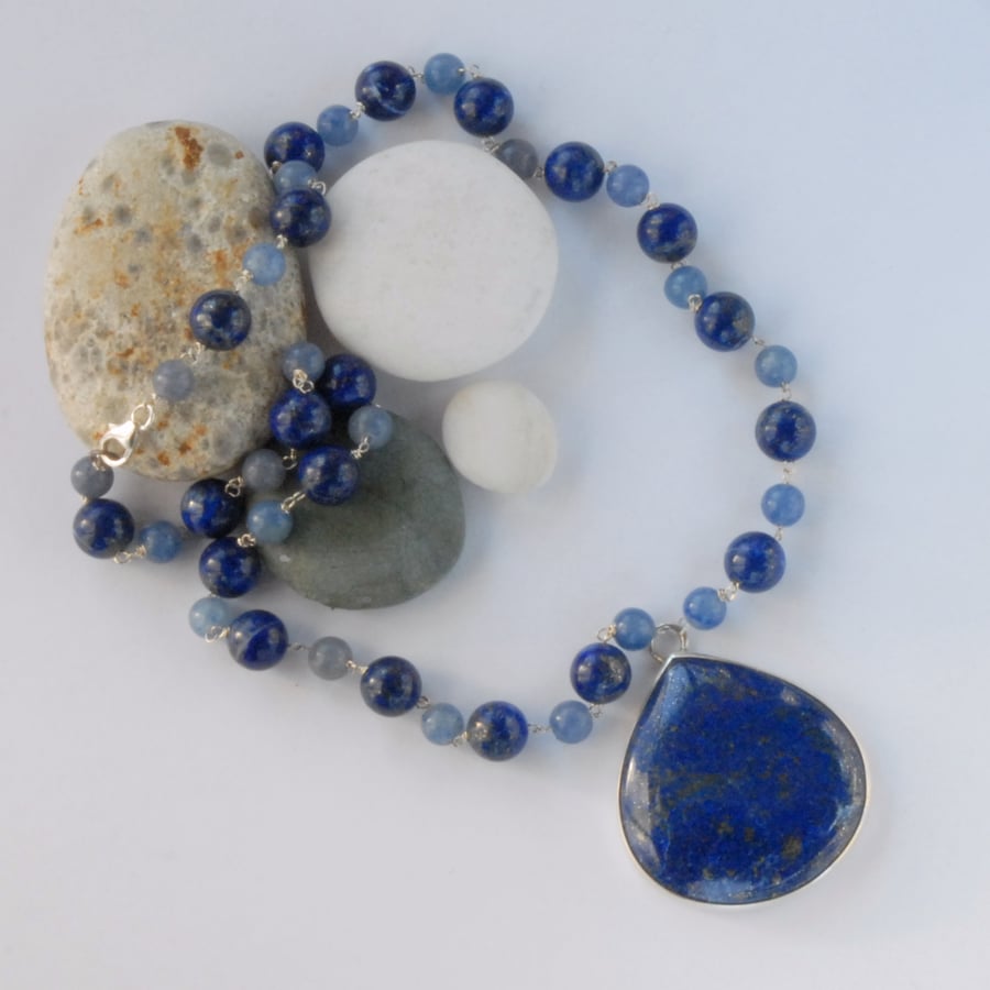 Bold Royal Blue Lapis Necklace