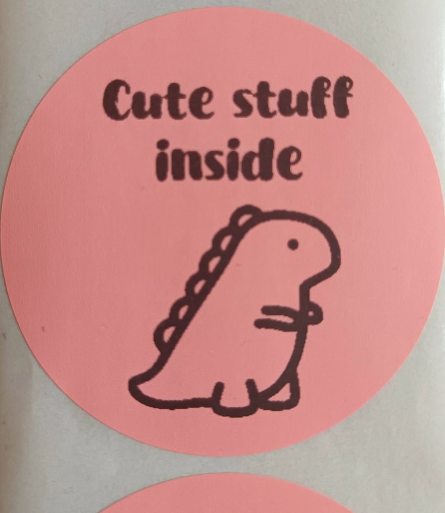 50 'Cute Stuff Inside' Thermal Printed Stickers (AP)