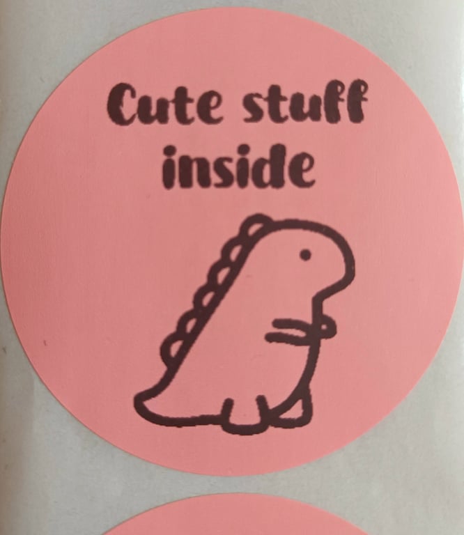50 'Cute Stuff Inside' Thermal Printed Stickers (19P)