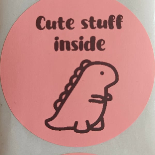 50 'Cute Stuff Inside' Thermal Printed Stickers (AP)