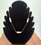 Triple bead necklace - white and gold - Image 1