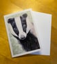 “Brock” European Badger greetings card or mini print to frame  - Image 5