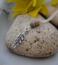 Picture Jasper & antique silver leaf long layering necklace - Image 5