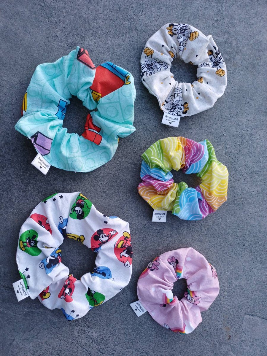 Handmade Cotton Scrunchie Fun Kiddie Friendly Designs