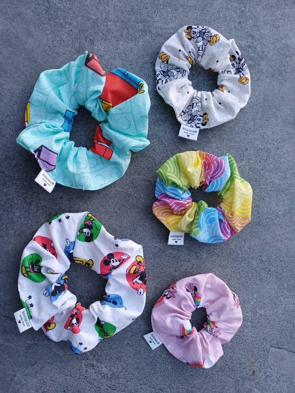 Handmade Cotton Scrunchie Fun Kiddie Friendly Designs