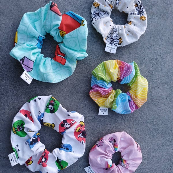 Handmade Cotton Scrunchie Fun Kiddie Friendly Designs