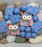 Pink and Blue Polymer Clay Beads and Pendants  - Image 1