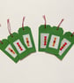 Six Large Handmade Cross-Stitch Christmas Gift Tags – Festive Crackers - Image 2