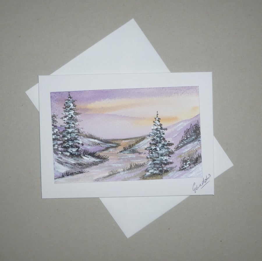 original art landscape greetings card ( ref FA 290 P3 )