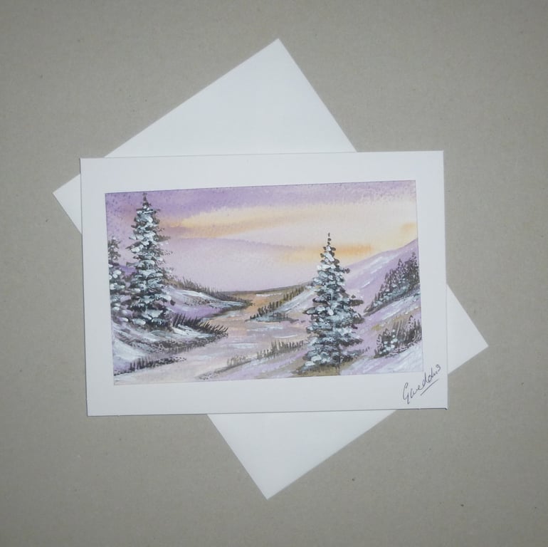 original art landscape greetings card ( ref FA 290 P3 )