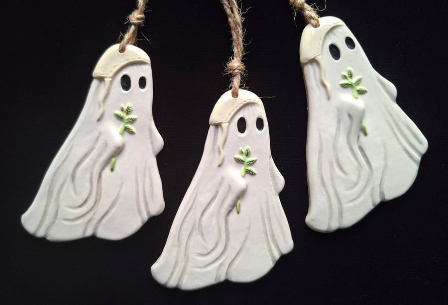 Ye Medieval Ghost - ceramic hanging decoration