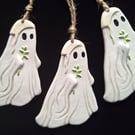 Ye Medieval Ghost - ceramic hanging decoration