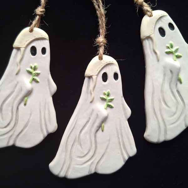 Ye Medieval Ghost - ceramic hanging decoration