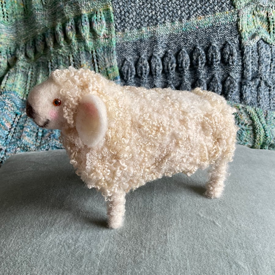 “Amelia” charming needle felted sheep 