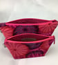 Sea urchin makeup bag, Shells zip bag, 2 size options, Handmade - Image 8