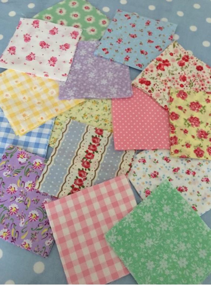 30 x 5” cotton fabric squares 