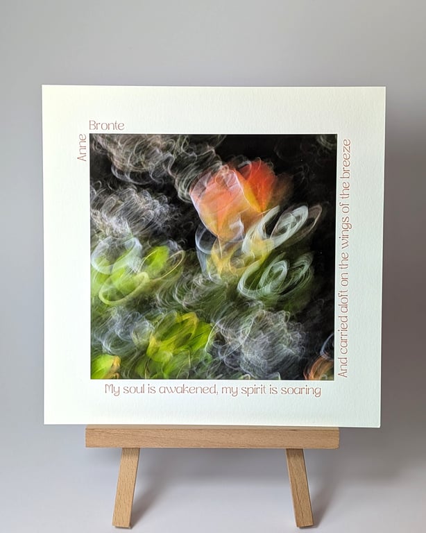 Impressionist Leaves Photography Print with Anne Bronte Quote