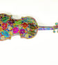 Violin Stitched 3D Lifesize Machine Embroidery Textile Art   - Image 4