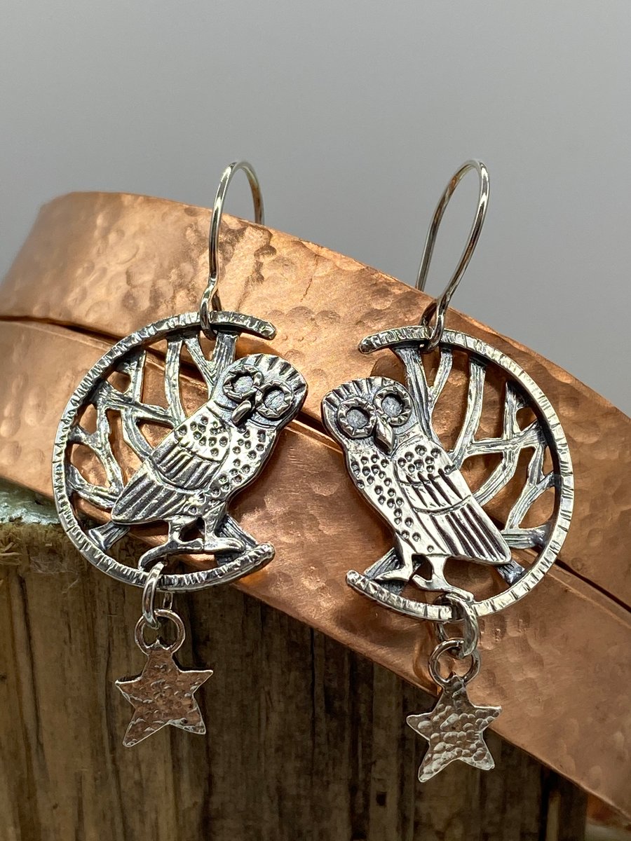 Owl Earrings (Drop earrings) reduced