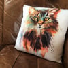 Cat Faux-Suede Cushion
