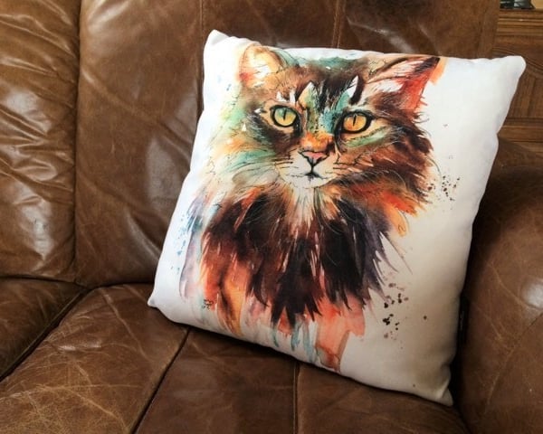 Cat Faux-Suede Cushion