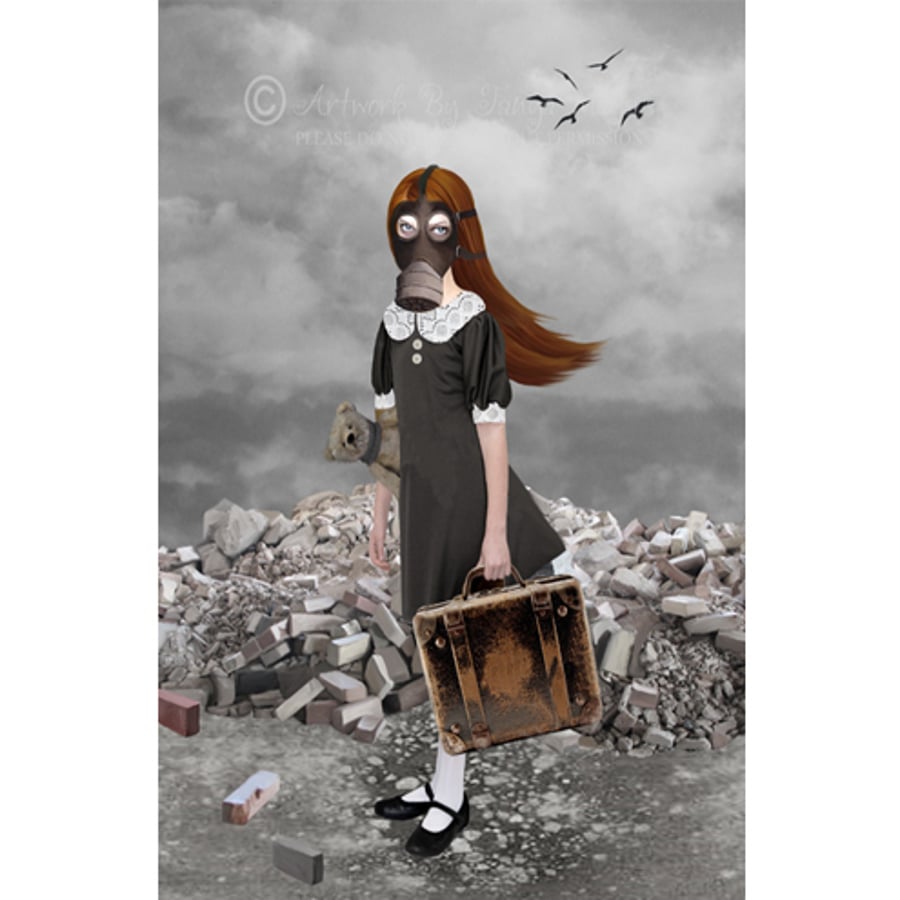 Buy One Get One Free Lowbrow Art Print Evacuation