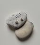 Small Silver Circle Studs, Ring Earrings - Image 1