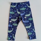 12-18 months Leggings, whales leggings, fish, unisex leggings 