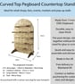 Table Top OSB Pegboard with a Curved Top, includes Feet, Shelving and Pegs - Image 4